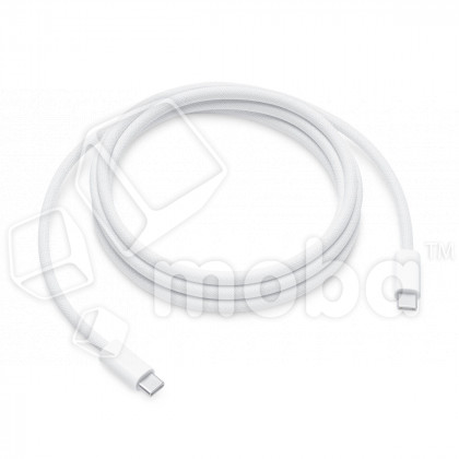 Кабель Type-C - Type-C для iPhone 15/15 Plus/15 Pro/15 Pro Max/16/16 Plus/16 Pro/16 Pro Max, MacBook (240W, PD, оплетка нейлон, 2 м) Белый - OR