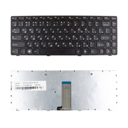 Клавиатура для ноутбука Lenovo IdeaPad Z380 (с рамкой) Черный