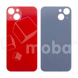 Задняя крышка для iPhone 13 (A2635) Красный (стекло, монолит, широкий вырез под камеру, логотип) - Премиум