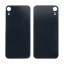 Задняя крышка для iPhone Xr (A2105) Черный (стекло, монолит, широкий вырез под камеру, логотип) - Премиум