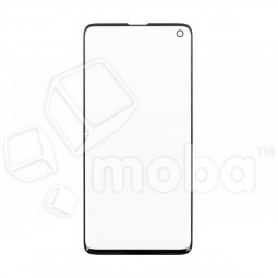 Стекло для переклейки Samsung Galaxy S10 (G973F) в сборе с OCA пленкой Черный - OR (Mitsubishi)