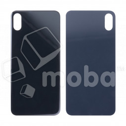 Задняя крышка для iPhone Xs Max (A1921/A2101) Серый (стекло, монолит, широкий вырез под камеру, логотип) - Премиум