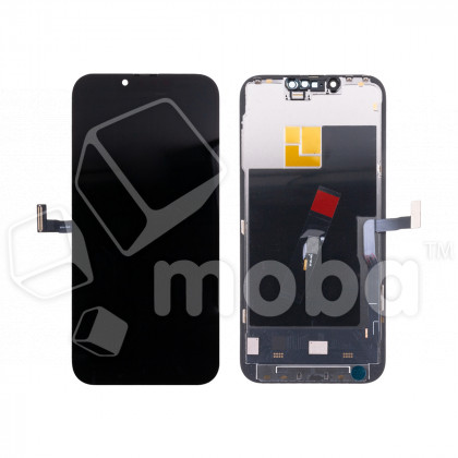 Дисплей для iPhone 13 Pro (A2640) в сборе с тачскрином Черный - (Soft OLED, 120 Гц) (площадка под IC)