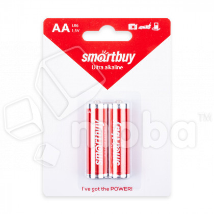 Батарейка AA LR6 Smartbuy Alkaline 1.5V (2 шт. в блистере)