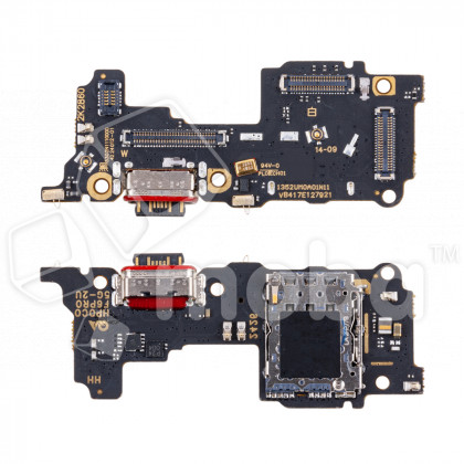 Шлейф для Xiaomi Poco F6 Pro (23113RKC6G) плата системный разъем/разъем SIM/микрофон