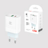 Сетевое зарядное устройство USB/Type-C BC C62 (18W, QC3.0, PD) Белый