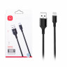 Кабель USB - Lightning XO NB143 (2.4A, оплетка ткань) Черный
