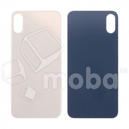 Задняя крышка для iPhone Xs (A2097/A1920) Золото (стекло, монолит, широкий вырез под камеру, логотип) - Премиум