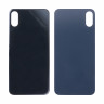 Задняя крышка для iPhone Xs (A2097/A1920) Серый (стекло, монолит, широкий вырез под камеру, логотип) - Премиум