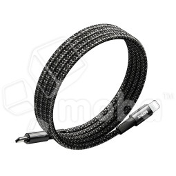 Кабель Type-C - Lightning Remax C02-CL (30W, PD, оплетка нейлон, магнитное крепление, 1,2 м) Черный