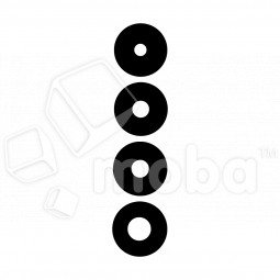 Стекло камеры для Xiaomi Poco X6 Pro 5G (2311DRK48G) (комплект 4 шт.) Черный