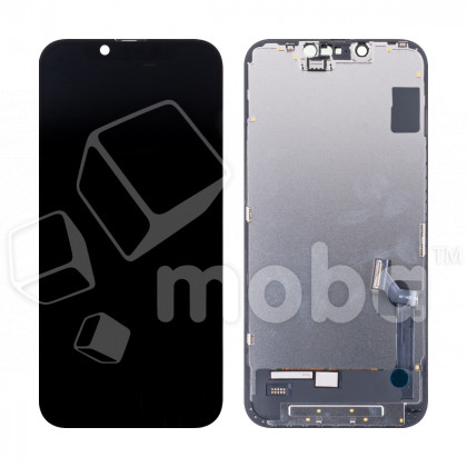 Дисплей для iPhone 14 (A2883) в сборе с тачскрином Черный - (Hard OLED) (площадка под IC)