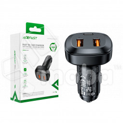 Автомобильное зарядное устройство USB/Type-C Acefast B9 (66W, QC3.0, PD, 1Type-C, 2USB) Черный
