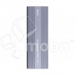 Внешний корпус для жесткого диска M.2 NGFF/NVME (Type-C, USB C/3.1 алюминий) Серый