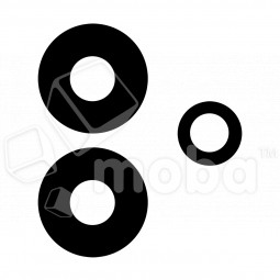 Стекло камеры для Realme 9 Pro (RMX3472/RMX3471) (комплект 3 шт.) Черный
