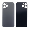 Задняя крышка для iPhone 12 Pro Max (A2411) Серый (стекло, узкий вырез под камеру, логотип) - Премиум