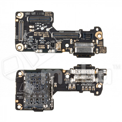 Шлейф для Xiaomi 12 (2201123G) плата системный разъем/разъем SIM/микрофон