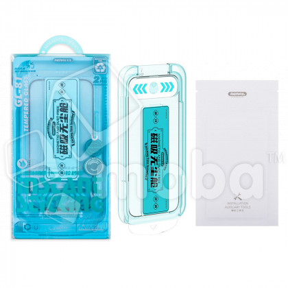 Защитное стекло Remax Tempered Glass GL-81 для iPhone 14 Pro Max (2 шт., бокс для ровной установки) Черный