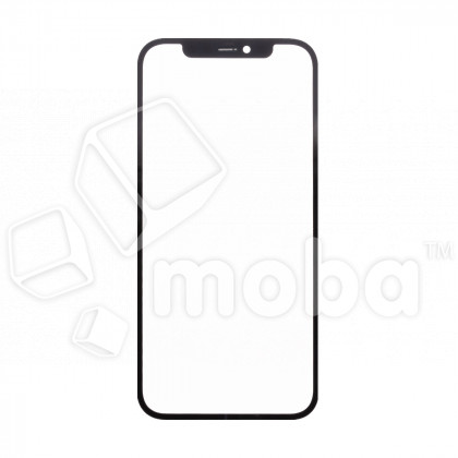 Стекло для переклейки iPhone 12/12 Pro в сборе с OCA пленкой Черный - OR (Feaglet)