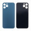 Задняя крышка для iPhone 12 Pro Max (A2411) Синий (стекло, узкий вырез под камеру, логотип) - Премиум