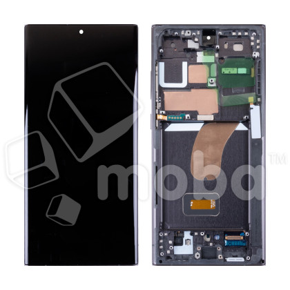 Дисплей для Samsung Galaxy S23 Ultra (S918B) модуль с рамкой Черный - OR Ref. (SP)