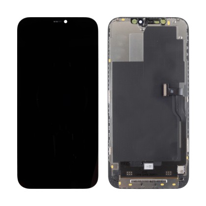 Дисплей для iPhone 12 Pro Max (A2411) в сборе с тачскрином Черный - JCID (Soft OLED, Full HD) (с верификацией = с привязкой без ошибки)
