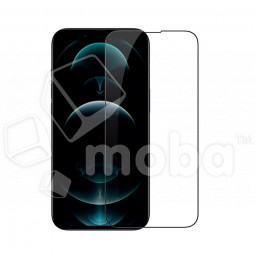 Защитное стекло "Стандарт" для iPhone 13 mini Черный (Полное покрытие)