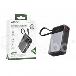 Внешний Аккумулятор (Power Bank) Acefast M21 20000 mAh (65W, QC3.0, PD, USB, Type-C, LED дисплей) Черный