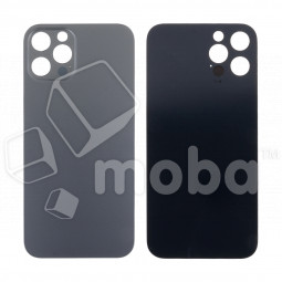 Задняя крышка для iPhone 12 Pro (A2407) Серый (стекло, узкий вырез под камеру, логотип) - Премиум