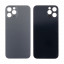 Задняя крышка для iPhone 12 Pro (A2407) Серый (стекло, узкий вырез под камеру, логотип) - Премиум
