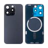 Задняя крышка для iPhone 15 Pro (A3102) в сборе со стеклом камеры Черный (стекло, монолит, MagSafe, логотип) - Премиум
