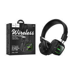 Беспроводные наушники Bluetooth Hoco W72 (накладные, с зеркальным покрытием) Черный