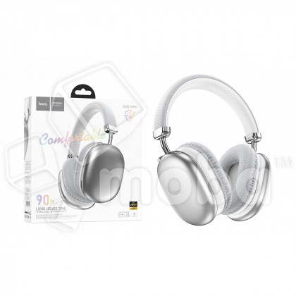 Беспроводные наушники Bluetooth Hoco W35 Max (накладные) Серебро