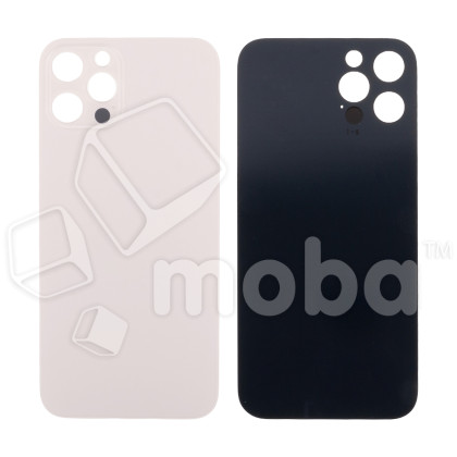 Задняя крышка для iPhone 12 Pro (A2407) Золото (стекло, узкий вырез под камеру, логотип) - Премиум