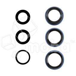 Стекло камеры для iPhone 17 Pro/17 Pro Max (комплект 3 шт.) Синий