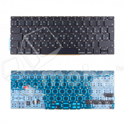 Клавиатура для ноутбука MacBook Pro 13" A1708 (2017, Г-образный Enter RU) Черный