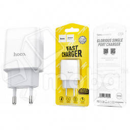 Сетевое зарядное устройство USB Hoco C72A (10.5W) Белый