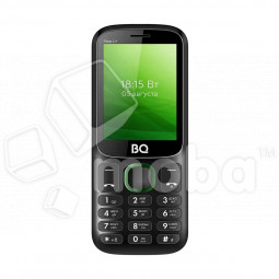 Мобильный телефон BQ 2440 Step L+ (2SIM, BT, FM, MicroSD, фонарик, диктофон) Черный-зеленый