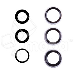 Стекло камеры для iPhone 17 Pro/17 Pro Max (комплект 3 шт.) Серебро