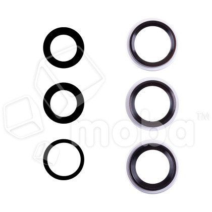 Стекло камеры для iPhone 17 Pro/17 Pro Max (комплект 3 шт.) Серебро