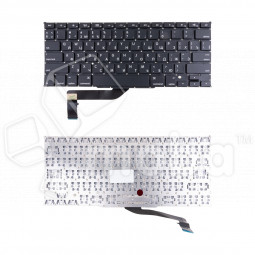 Клавиатура для ноутбука MacBook Pro 15" A1398 (2012-2015, прямой Enter RU) Черный