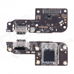 Шлейф для Xiaomi Poco F5 (23049PCD8G) плата системный разъем/разъем SIM/микрофон - Премиум