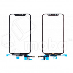 Стекло для переклейки iPhone X в сборе с тачскрином и OCA пленкой Черный - OR (Mitsubishi)