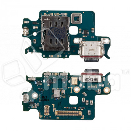 Шлейф для Samsung Galaxy S22 (S901B/EU version) плата системный разъем/разъем SIM/микрофон - Премиум