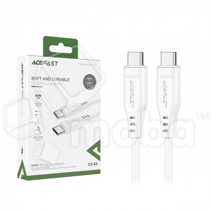 Кабель Type-C - Type-C Acefast C3-03 (3A, 60W, PD, 1.2 м) Черный