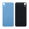 Задняя крышка для iPhone Xr (A2105) Голубой (стекло, широкий вырез под камеру, логотип)