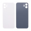 Задняя крышка для iPhone 12 (A2403) Белый (стекло, узкий вырез под камеру, логотип) - Премиум