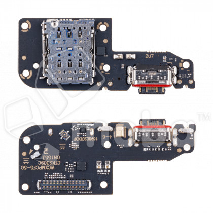 Шлейф для Xiaomi Poco F5 (23049PCD8G) плата системный разъем/разъем SIM/микрофон