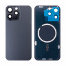 Задняя крышка для iPhone 15 Pro Max (A3106) в сборе со стеклом камеры Черный (стекло, монолит, MagSafe, логотип) - Премиум