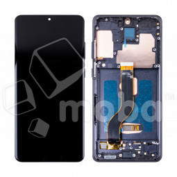 Дисплей для Samsung Galaxy S20+ (G985F) модуль с рамкой Черный - (OLED) (Full Size)